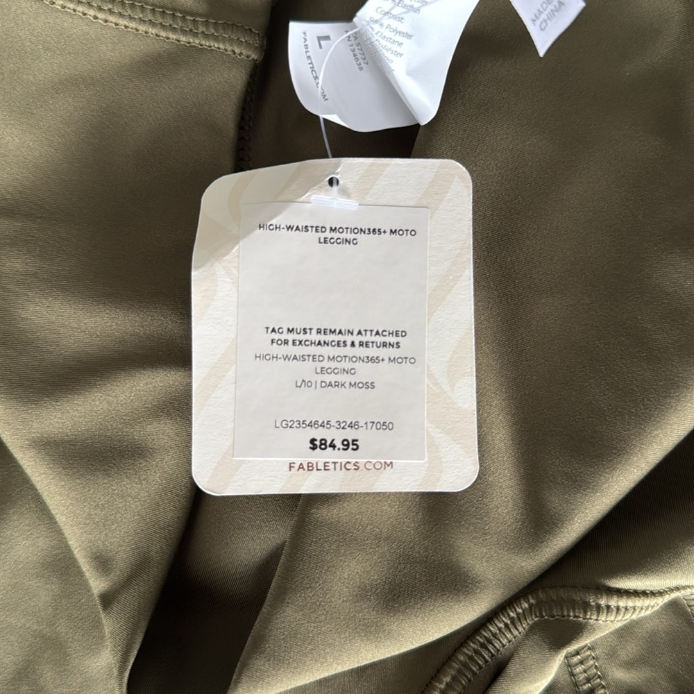 Fabletics Dark Moss High-Waisted Leggings - Picture 2 of 6